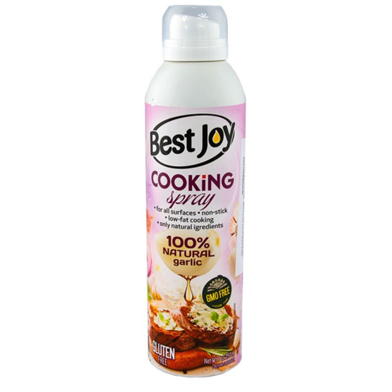 BEST JOY Cooking Spray 100% Natural Garlic 250ml Olej W Aerozolu Do Smażenia