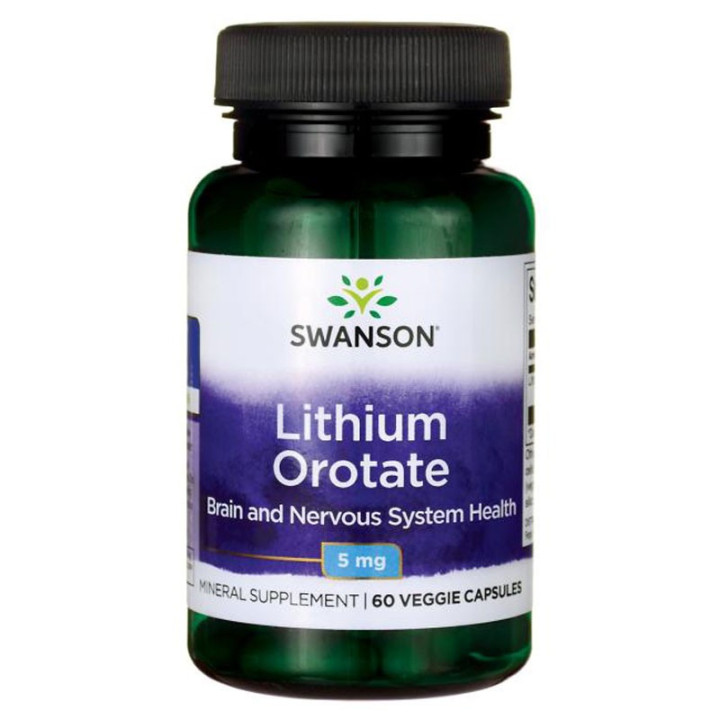 SWANSON Lithium Orotate 5mg 60vegcaps