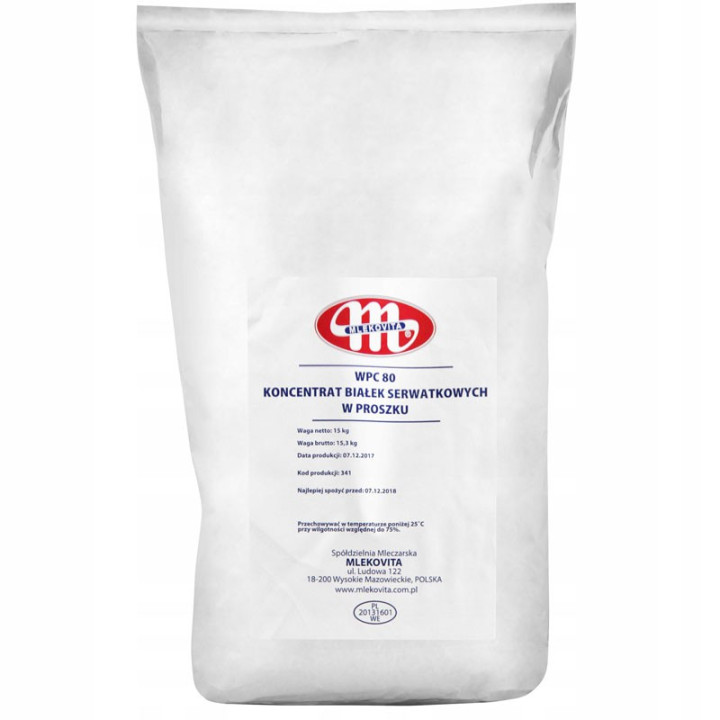 MLEKOVITA WPC 80 Koncentrat Białek Serwatkowych W Proszku 15000g