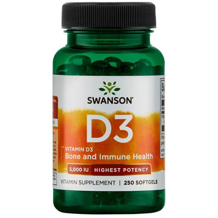 SWANSON Highest Potency Vitamin D-3 5,000 IU (125 mcg)