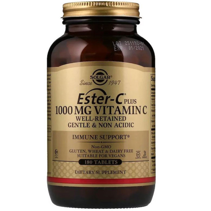 SOLGAR Ester-C Plus 1000mg Vitamin C 180tabs