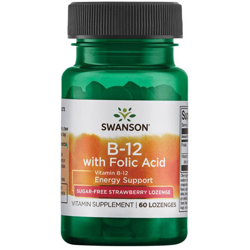 SWANSON Vitamin B-12 With Folic Acid 60tabs