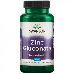 SWANSON Zinc Gluconate 30mg 250tabs