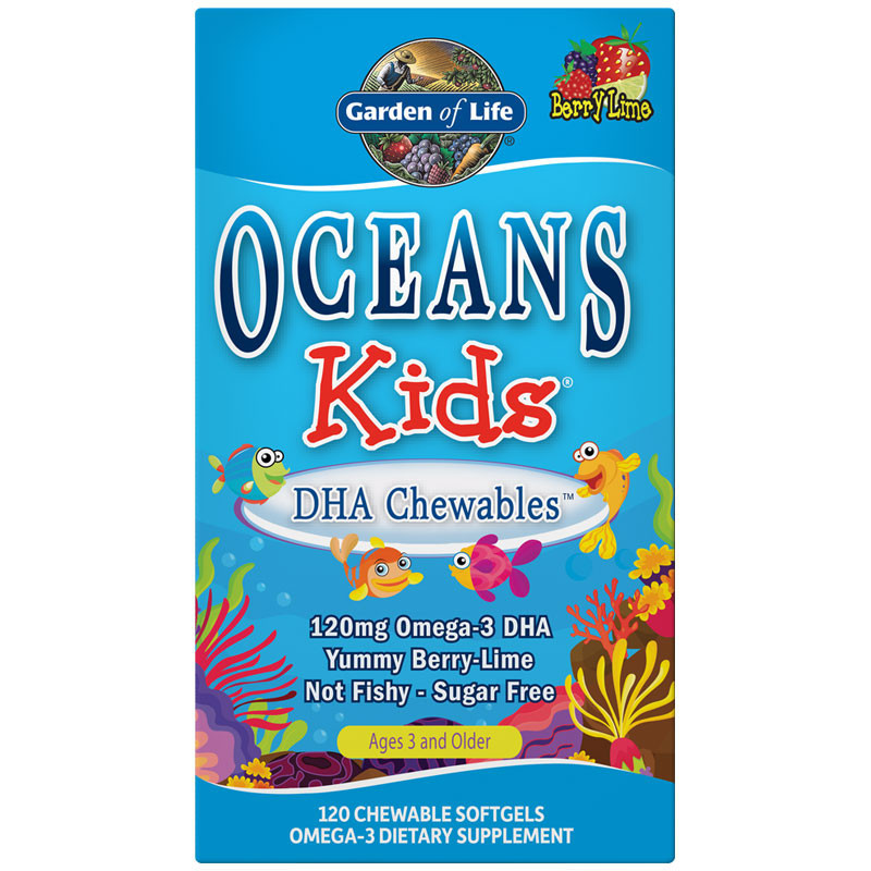GARDEN OF LIFE Oceans Kids DHA Chewables 120chewablecaps