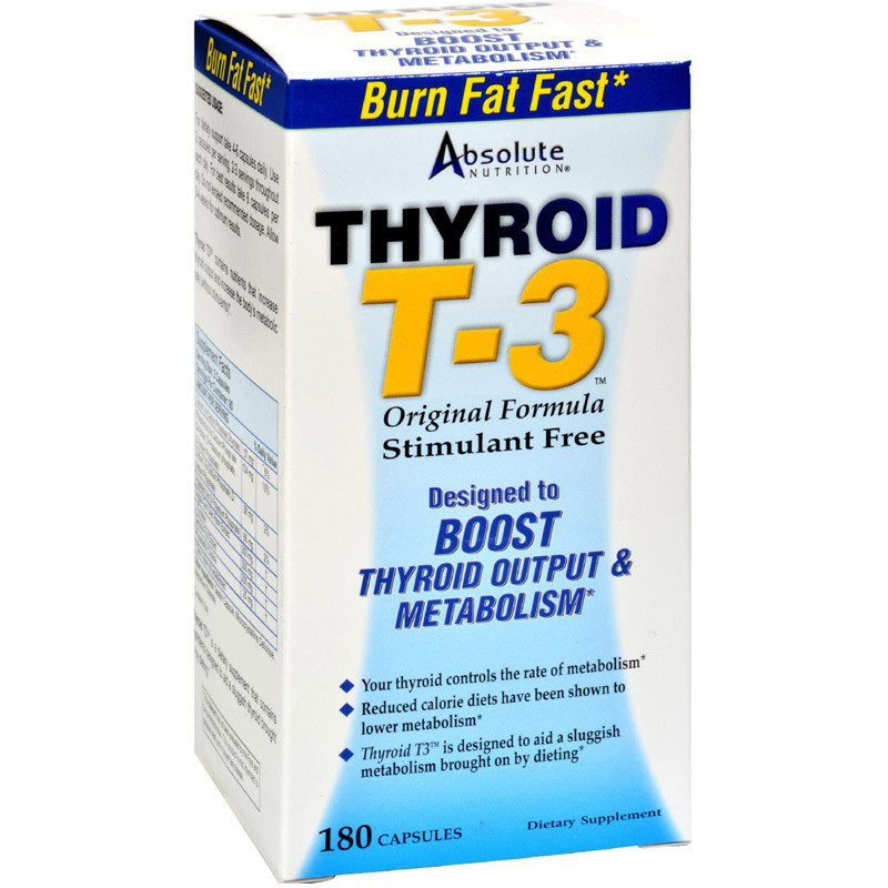 ABSOLUTE NUTITION Thyroid T-3 180caps