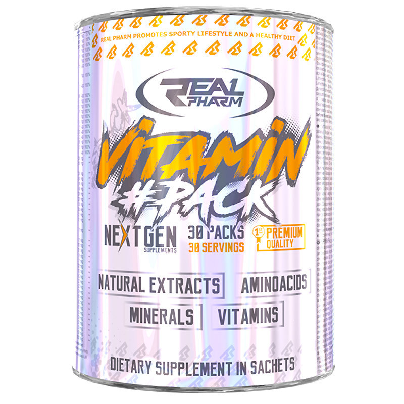 Vitamin Pack 30 Saszetek Real Pharm Kompleks Witamin I Minerałów Opracowany Specjalnie Dla Sportowców Dodający Sił Witalnych