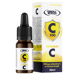 C 100 Vitamin C 30ml, Real Pharm – witamina C do stosowania w wygodnej formie płynnych kropli!