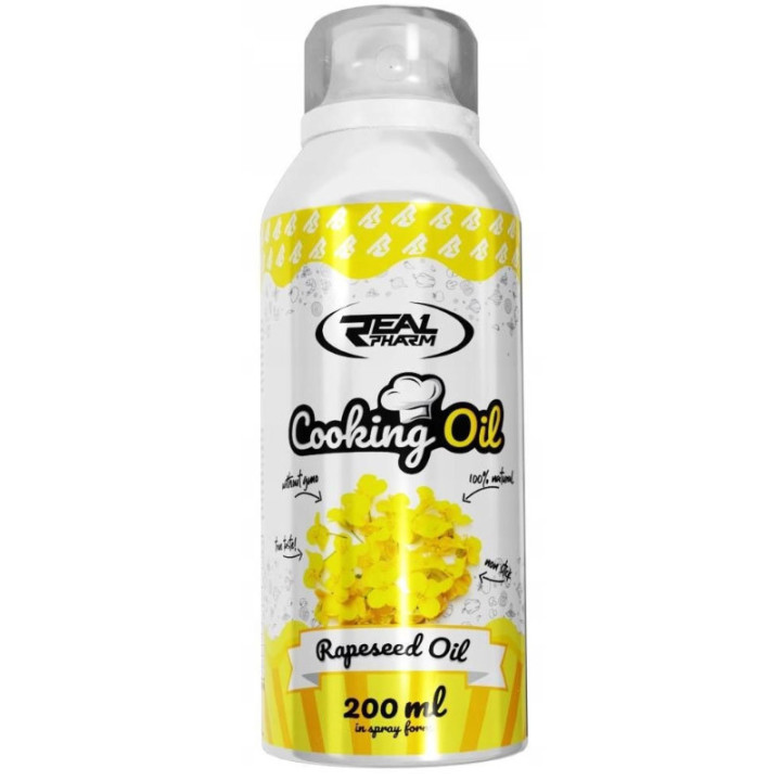 Cooking Oil Rapeseed Oil 200ml, Real Pharm – olej rzepakowy do smażenia w wygodnej formie spray'u!