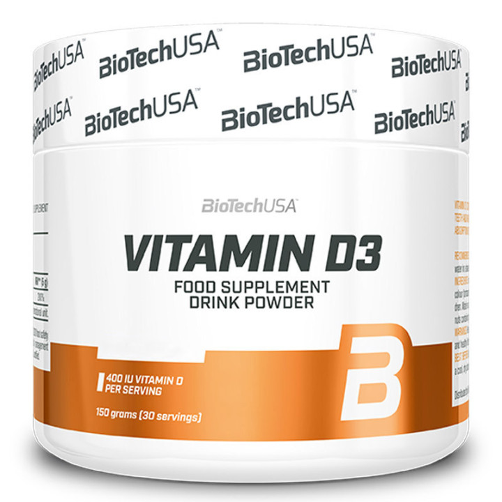 Vitamin D3 150g, Biotech USA – witamina D3 utrzymująca zdrowie kości i zębów oraz zdrowie układu odpornościowego!