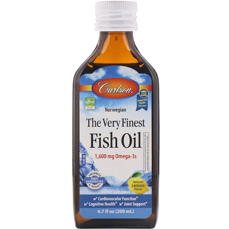 CARLSON Norwegian The Very Finest Fish Oil 1600mg Omega-3s 200ml