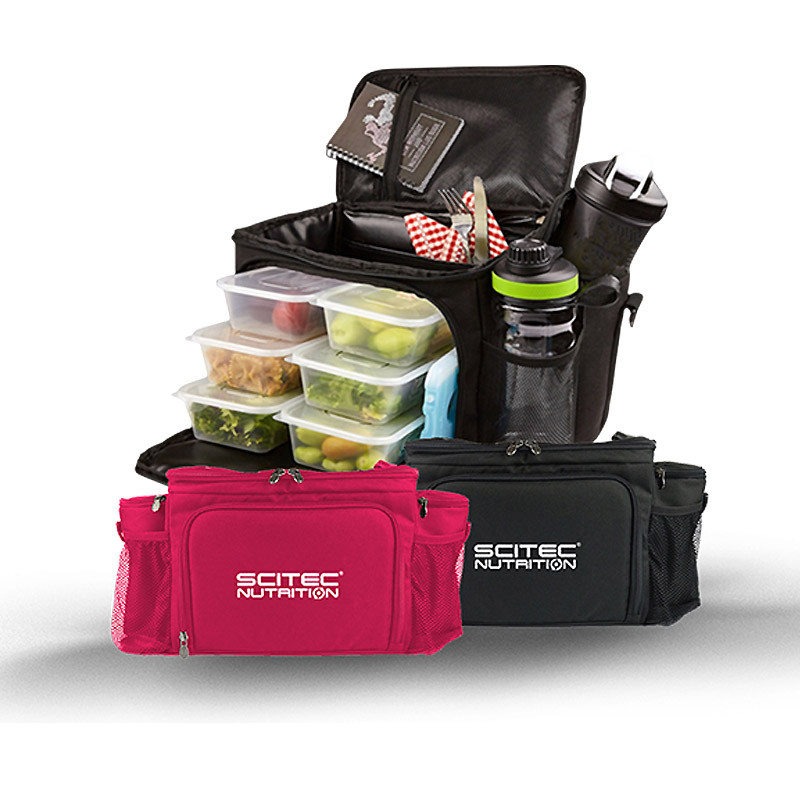Lunch Bag, Scitec – torba na żywność z sześcioma pojemnikami do  przechowywania jedzenia!