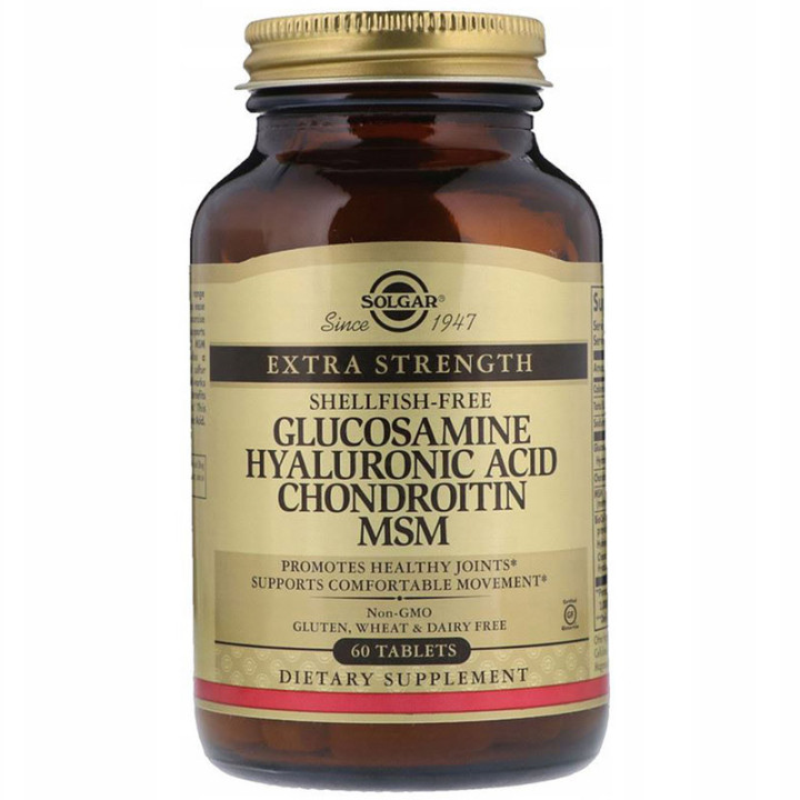 Glucosamine Hyaluronic Acid Chondroitin Msm 60 tabletek, Solgar – skuteczny produkt wspierający zdrowie i kondycję stawów!