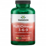 SWANSON MultiOmega 3-6-9 Flax, Borage&Fish Oil 120caps