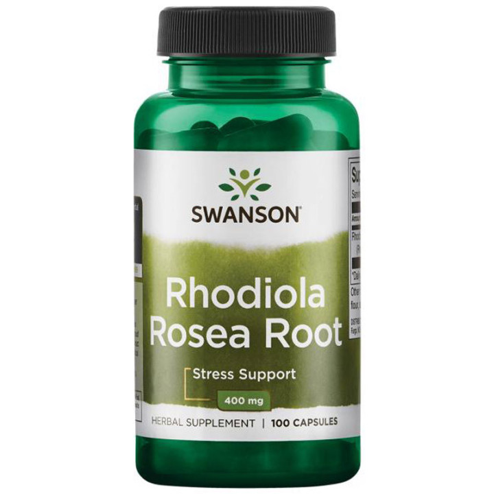 Rhodiola Rosea Root 400mg 100 kapsułek, Swanson – skutecznie wspomaga wydolność organizmu podczas intensywnego wysiłku fizyczneg