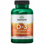 SWANSON D3 With Coconut Oil 2,000 IU 60caps