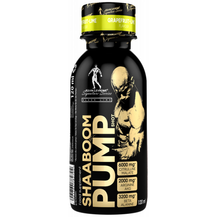 Shaabom Pump Shot 120ml, Kevin Levrone – skuteczna pompa podczas treningu oraz skuteczne pobudzenie!