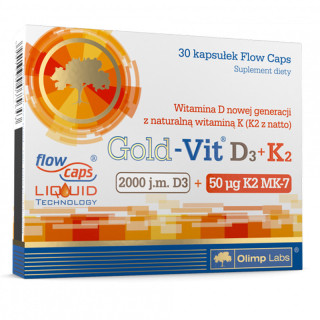 OLIMP Gold-Vit D3+K2 2000 30caps, Olimp witamina D i K2 w kapsułkach