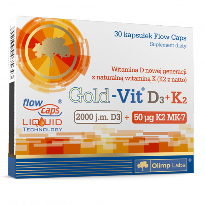 OLIMP Gold-Vit D3+K2 2000 30caps, Olimp witamina D i K2 w kapsułkach