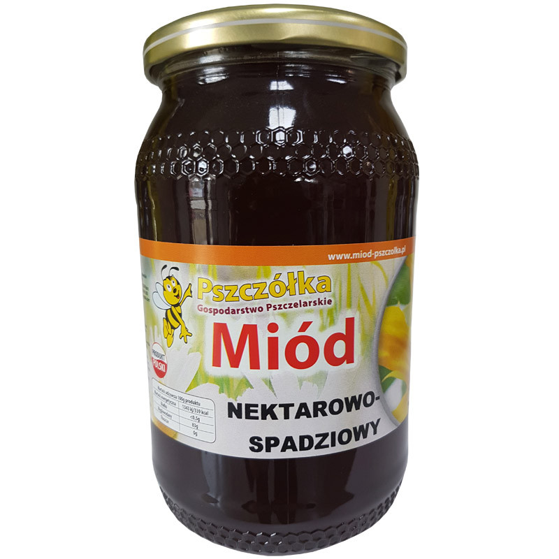 POLSKI Miód Nektarowo-Spadziowy 1200g