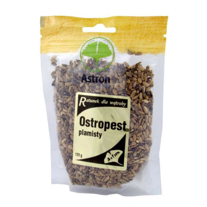 Ostropest Plamisty 125g, Astron – nasiona ostropestu plamistego chroniącego wątrobę oraz nerek!