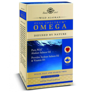 Wild Alaskan Full Spectrum Omega 120 kapsułek, Solgar – kluczowe kwasy tłuszczowe dla zdrowia układu sercowo-naczyniowego!