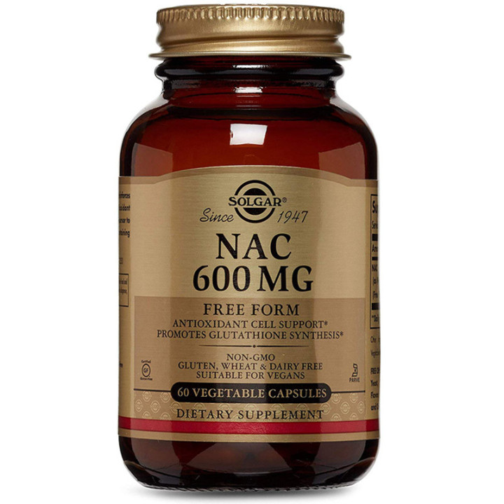 NAC 600mg 60 kapsułek, Solgar – skutecznie wpływa na prawidłową pracę wątroby oraz niszczy bakterie, wirusy i grzyby!