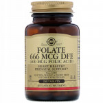 SOLGAR Folate 666mcg DFE (400mcg Folic Acid) 250tabs