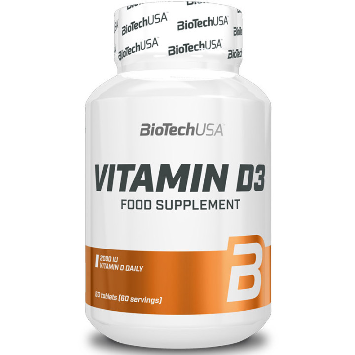 Vitamin D3 60 tabletek, Biotech USA – skuteczne wyrównanie niedoborów witaminy D3!