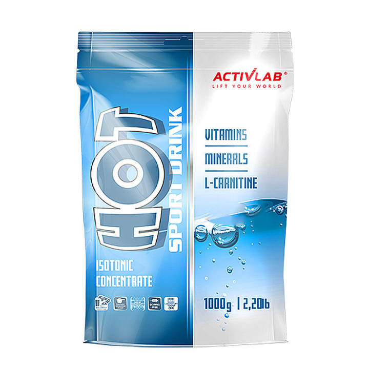 Hot Sport Drink 1000g, Activlab - unikalna formuła węglowodanów, kompleksu witaminowo-minerałowego i L-karnityny!