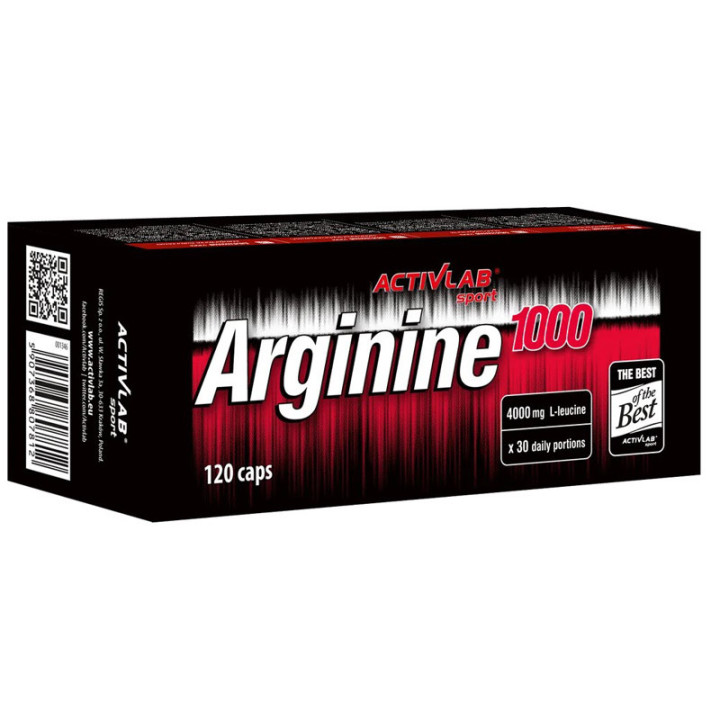 Arginine 1000 120 kapsułek, Activlab – arginina w kapsułkach zwiększająca dopływ krwi do mięśni!