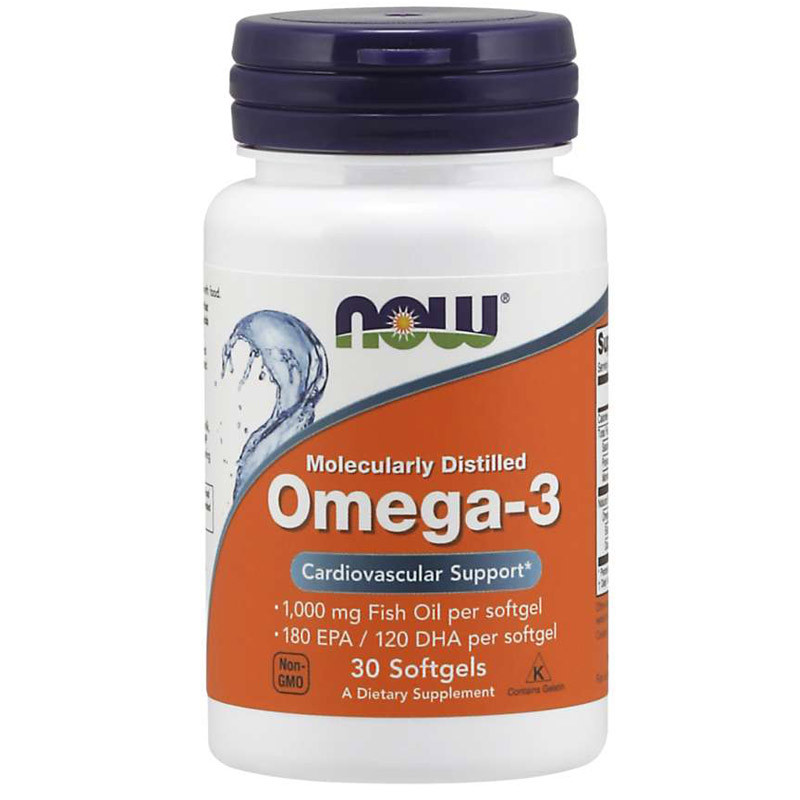 NOW Molecularly Distilled Omega-3 30caps