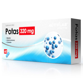 Potas 320mg 60 kapsułek, Activlab – potas wspierający prawidłowe funkcjonowanie mięśni!