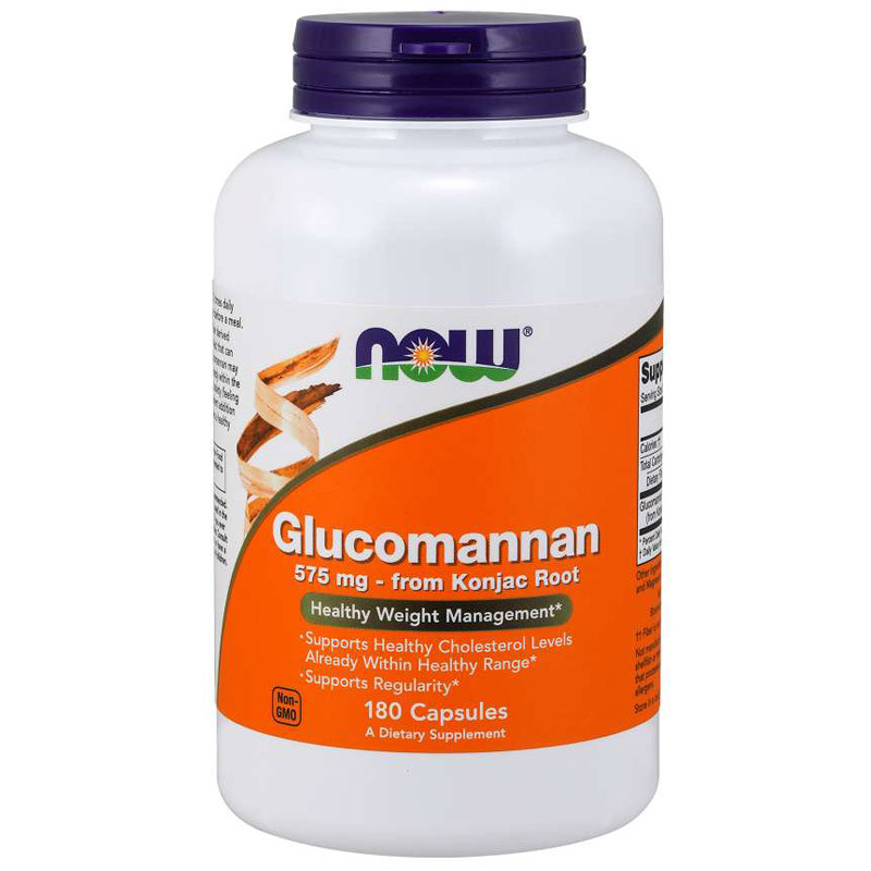 NOW Glucomannan 575mg From Konjac Root 180caps