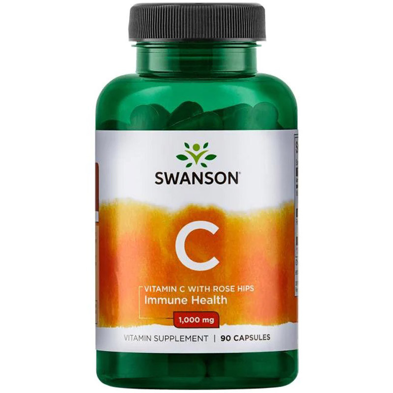 SWANSON Vitamin C With Rose Hips 1,000mg 90caps