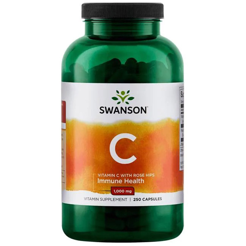 SWANSON Vitamin C With Rose Hips 1,000mg 250caps