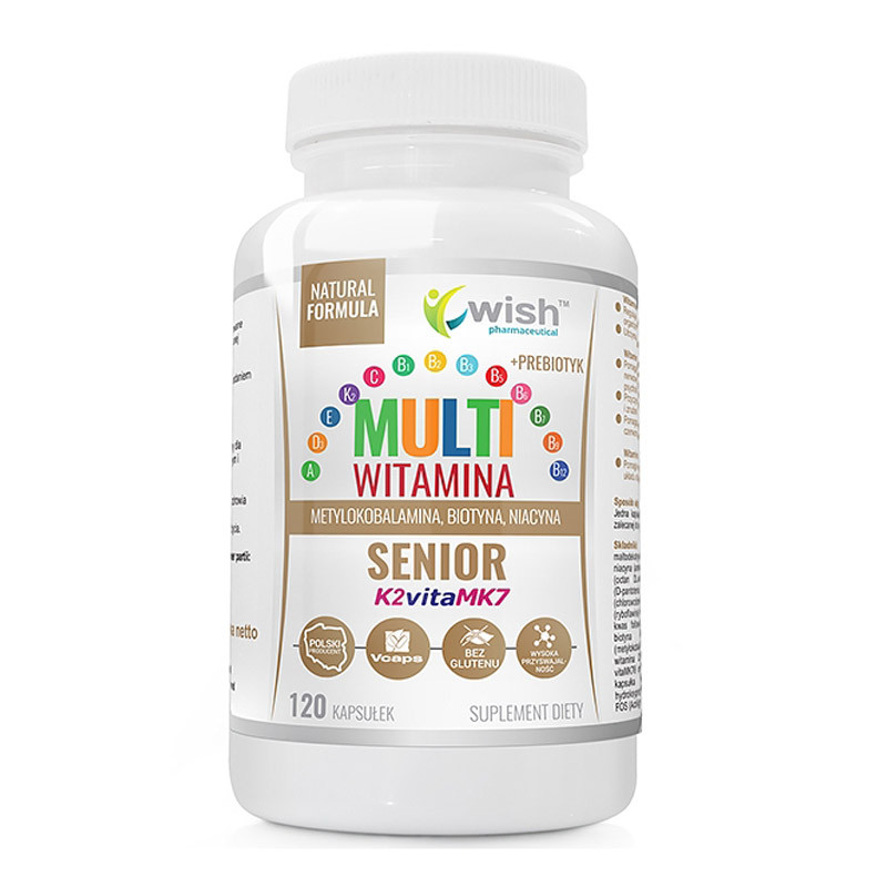WISH Multi Witamina+Prebiotyk Senior 120caps