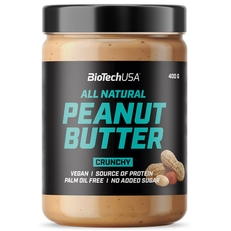 Biotech USA All Natural Peanut Butter Crunchy 400g MASŁO ORZECHOWE