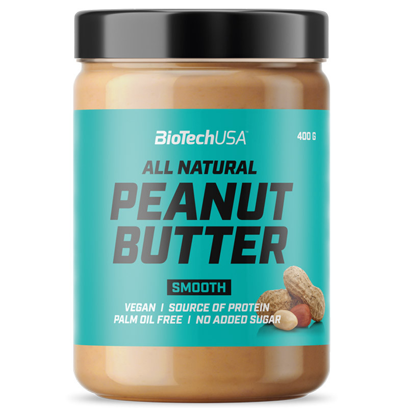 Biotech USA All Natural Peanut Butter Smooth 400g MASŁO ORZECHOWE