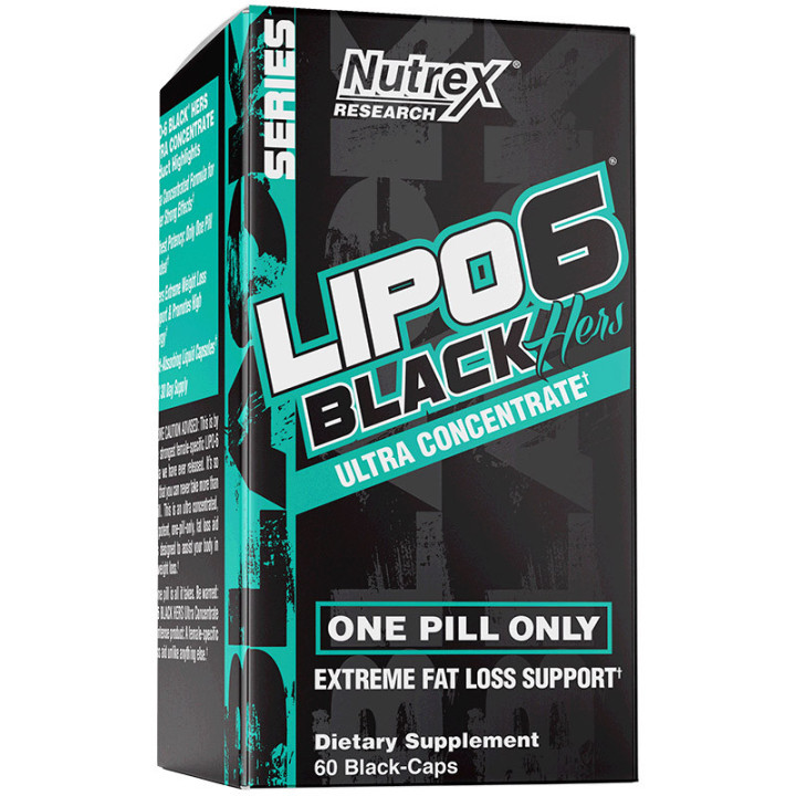 Lipo 6 Black Hers Ultra Concentrate 60 kapsułek, Nutrex – ultra skoncentrowany i skuteczny spalacz tkanki tłuszczowej dla kobiet