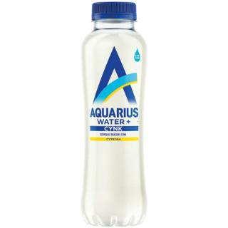 Water+Cynk 400ml, Aquarius – napój o smaku cytrynowym z dodatkiem soli mineralnych i cynku!