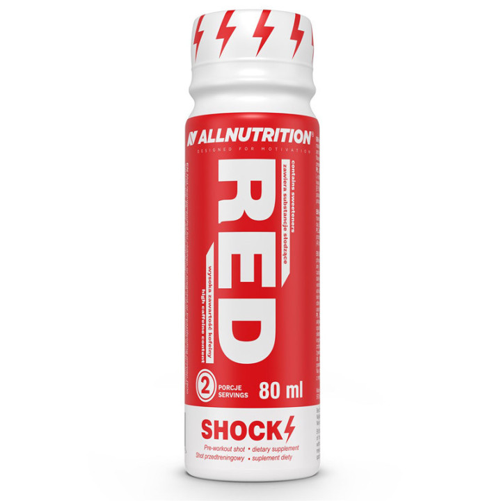 Red Shock Shot 80ml, Allnutrition - ekstremalne pobudzenie i pompa mięśniowa na każdym treningu!