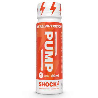 Pump Shock Shot 80ml, Allnutrition – płynna forma dobrze przyswajalnego Jabłczanu L-cytruliny z dodatkiem Tauryny!