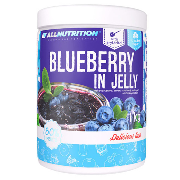 Blueberry In Jelly 1000g, Allnutrition – pyszna frużelina na bazie świeżych i soczystych jagód w delikatnym żelu bez dodatku cuk