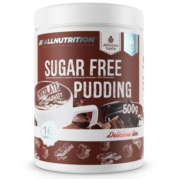 Sugar Free Pudding 500g, Allnutrition – pyszny czekoladowy budyń, bez ani grama dodanego cukru!