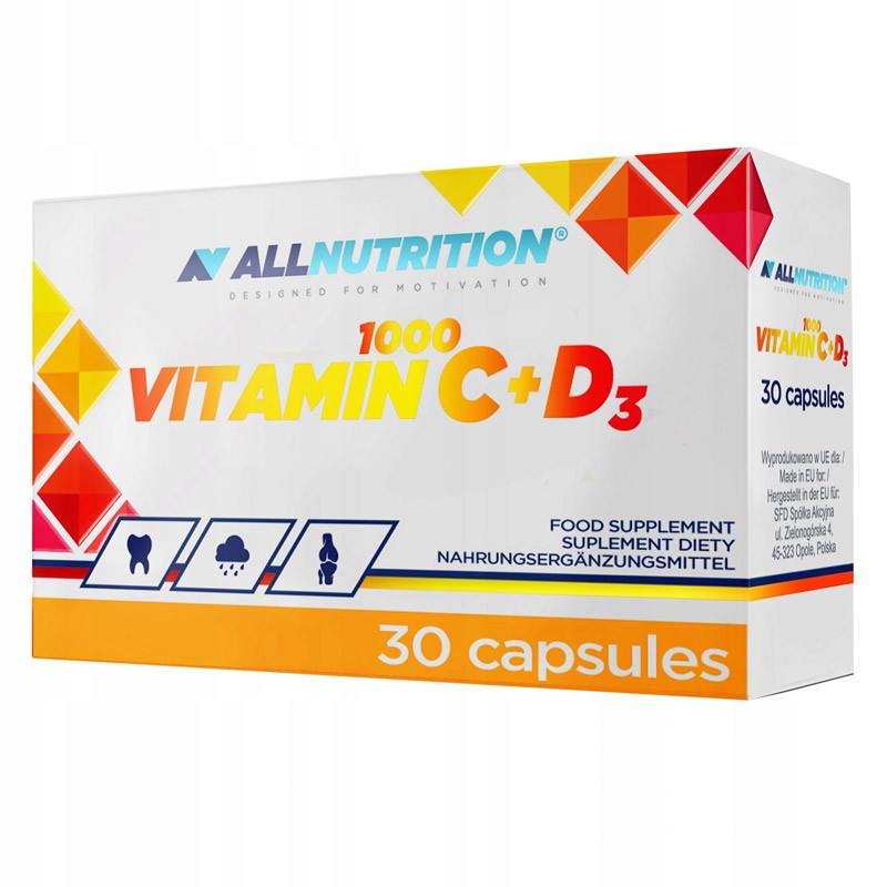 ALLNUTRITION Vitamin C 1000+D3 30caps