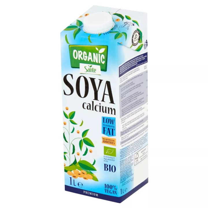 Organic Soya Calcium 1000ml, Sante – smaczny zamiennik mleka z dodatkiem wapnia dla mocnych kości!