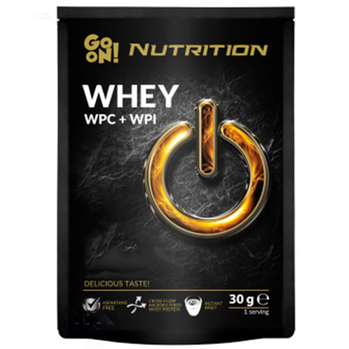 Whey WPC+WPI 30g, GO ON Nutrition – kompozycja wysokiej jakości koncentratu białek serwatkowych WPC oraz i