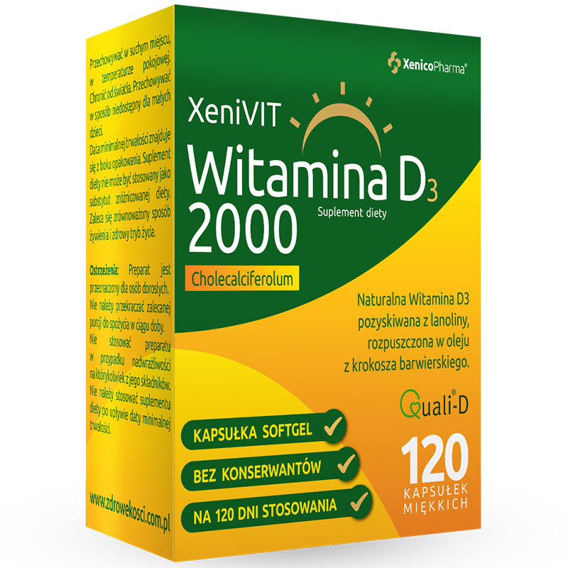 Xenico Pharma XeniVit Witamina D3 2000 120caps