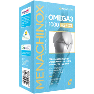 Menachinox Omega 1000 K2+D3 30 kapsułek, Xenico Pharma – zaawansowany suplement diety wspierający funkcjonowanie organizmu!