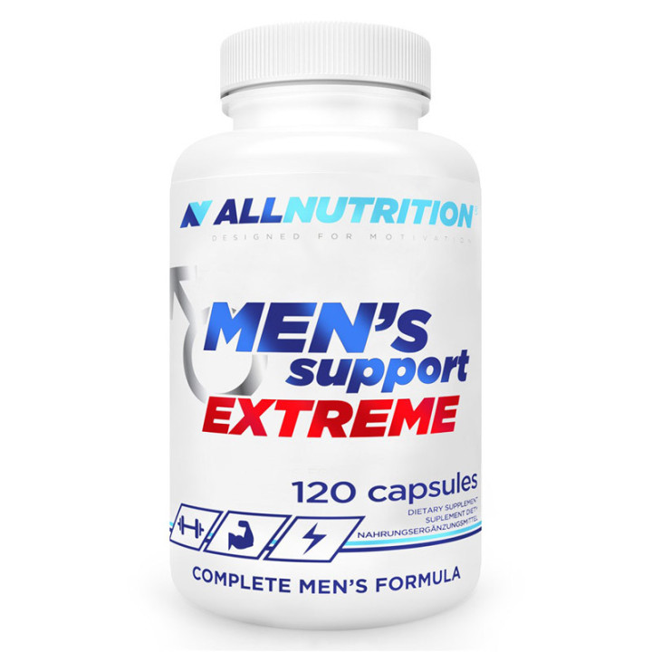 Men's Support Extreme 120caps, Allnutrition – innowacyjny booster testosteronu dla aktywnych mężczyzn!